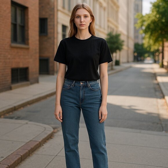 Focus Lifestyle Womens Jeans Sz 10 Blue Denim Slim Fit Stretch Plain Back Pocket - Picture 5 of 13